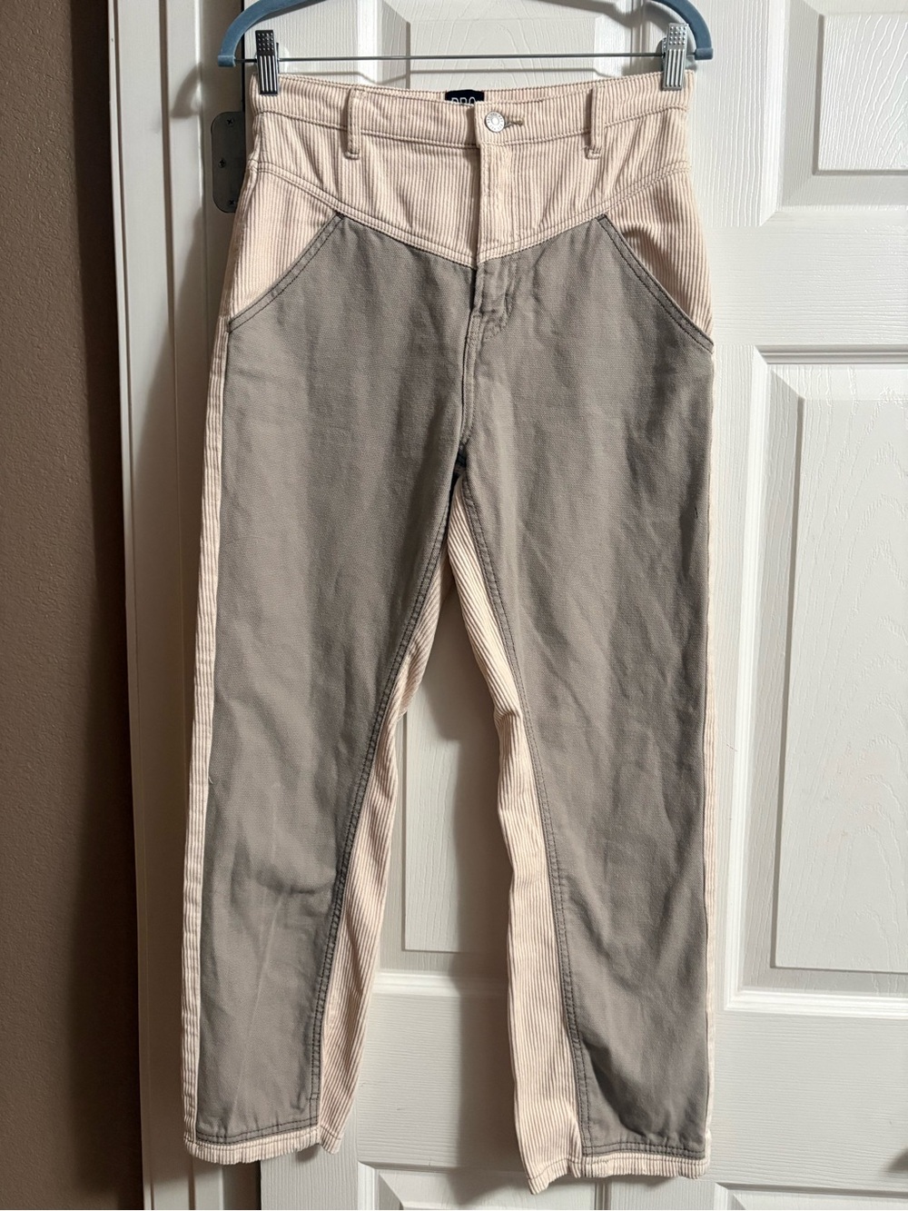 Urban Outfitters BDG two tone Colorblock Corduroy denim pants mixed media 26